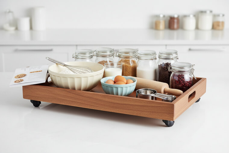 Portable baking station on a tray