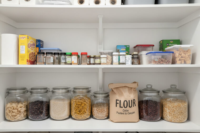 Store heavy items low for safety and ease