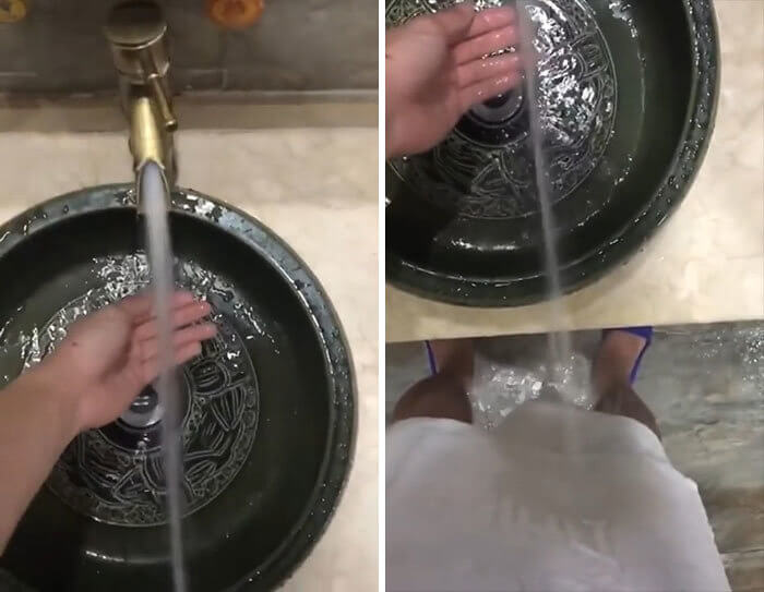 A Sink That Doubles as a Standing Bidet