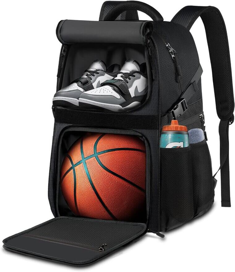 Basketball Bag Backpack with Ball & Shoes Compartment - Perfect for Sports Lovers! - Now 8% Off!