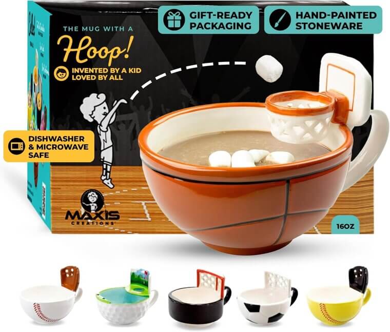 Basketball Mug with Hoop - Fun for Kids & Teens! - 19% Off!