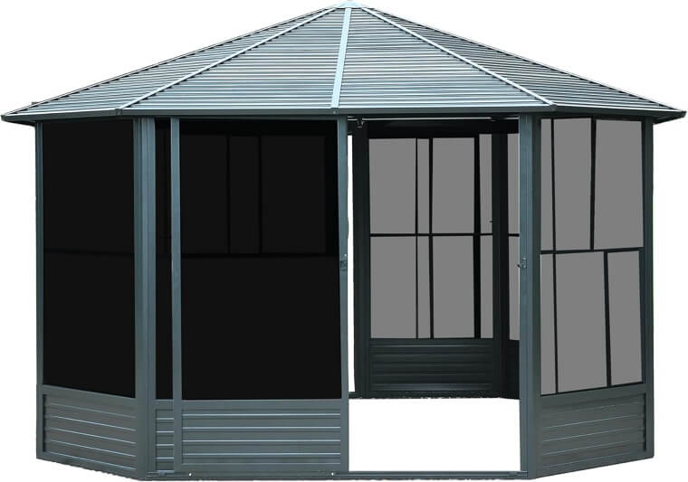 Galvanized Octagonal Backyard Solarium