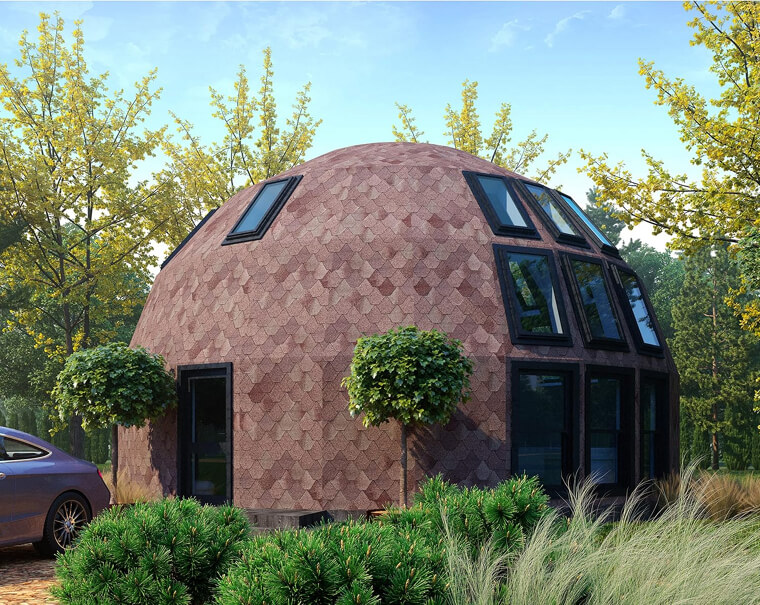 Authentic Timber Frame Dome House Kit