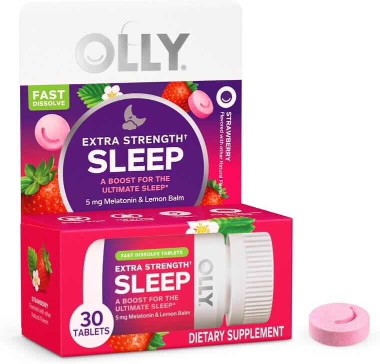 OLLY Sleep Tablets - Fast-Acting, Vegan Sleep Aid - Now 15% Off!