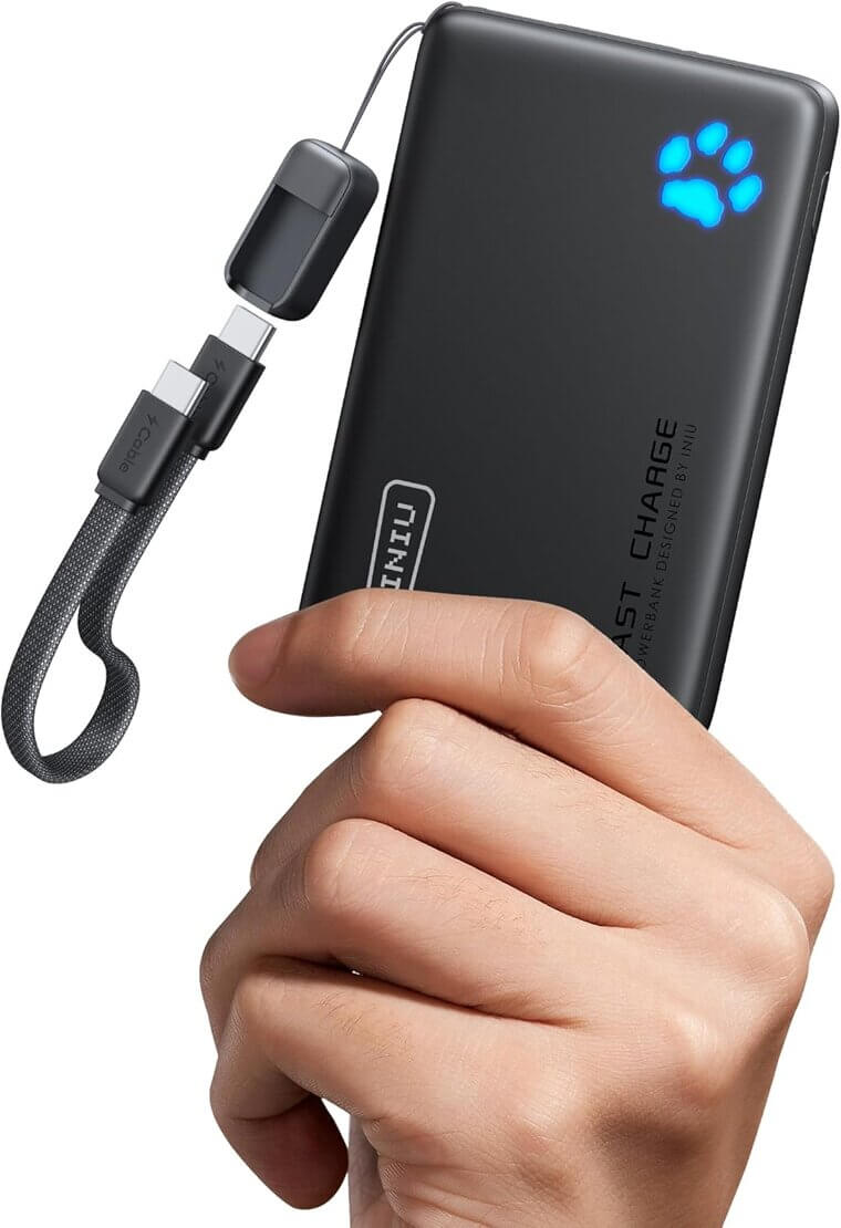 INIU Portable Charger - Ultra Slim, 45W Fast Charging Power Bank - 22% Off!