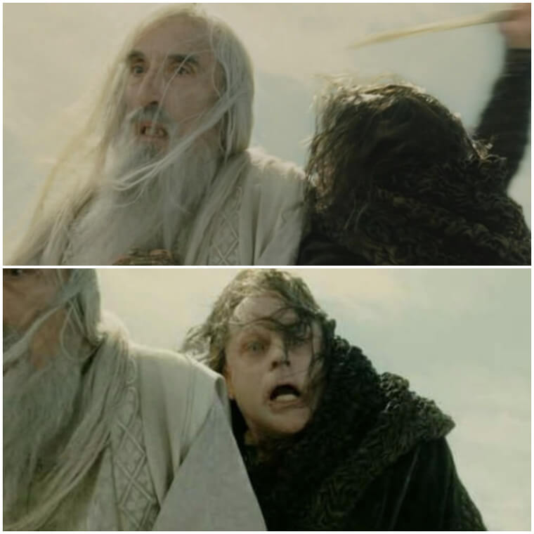 Christopher Lee Knew Just How to Get Stabbed on Lord of the Rings