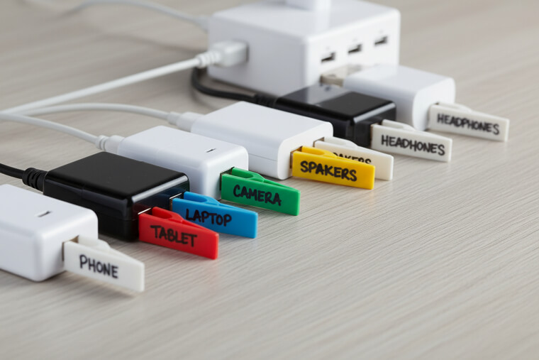 Bread Clips to Label Chargers and Cords