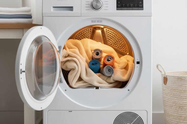 Warm Towels in the Dryer with Socks