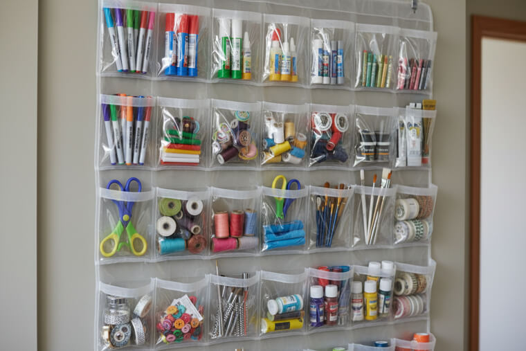 Shoe Organizer for Craft Supplies