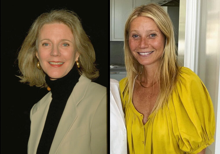 Blythe Danner e Gwyneth Paltrow - 50 anos