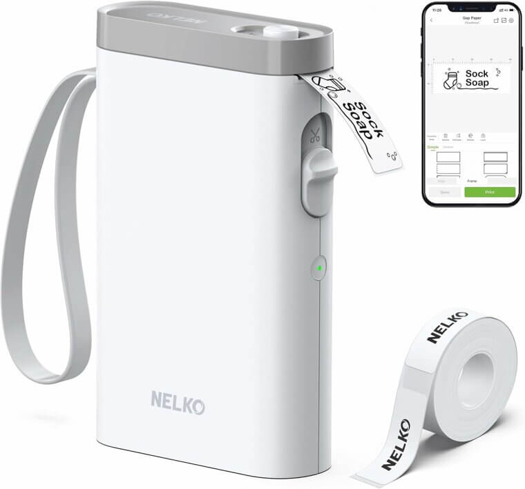 Nelko Label Maker - Organize Effortlessly with Bluetooth Templates - Now 53% Off!