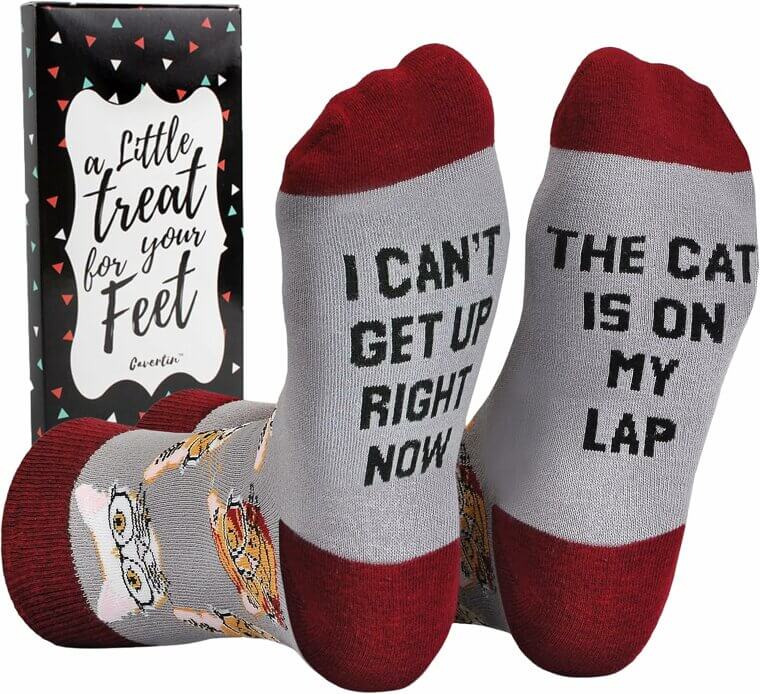 Cavertin Fun Socks - Perfect Gift for Pet & Book Lovers