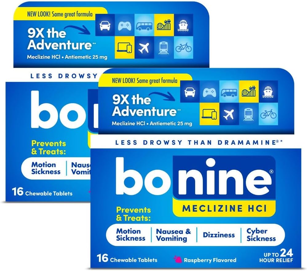 Bonine Motion Sickness Relief - Non-Drowsy Tablets for Travel Fun - Enjoy 23% Off!