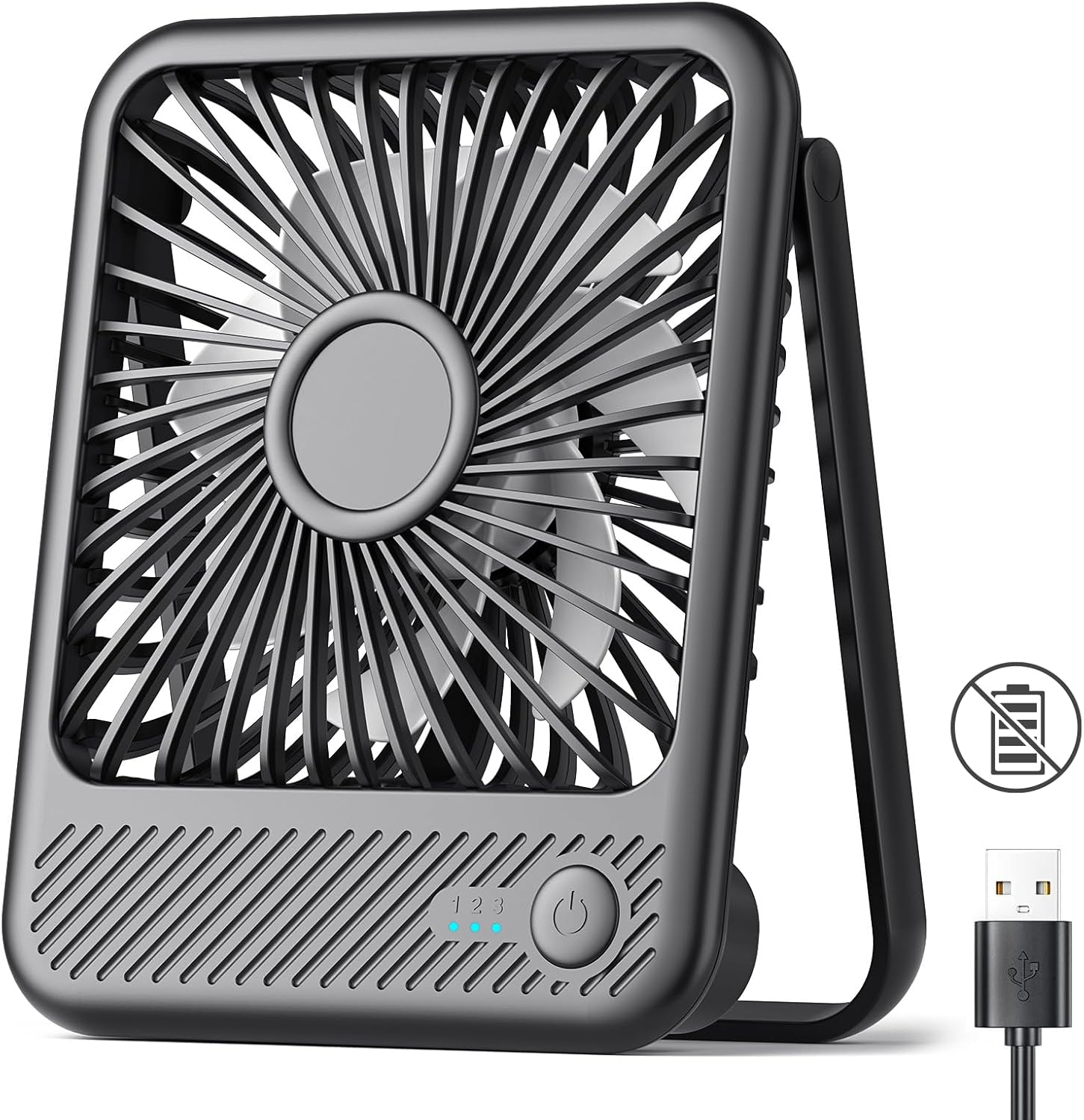 Koonie USB Desk Fan - Ultra Quiet Cooling with Adjustable Speeds 
