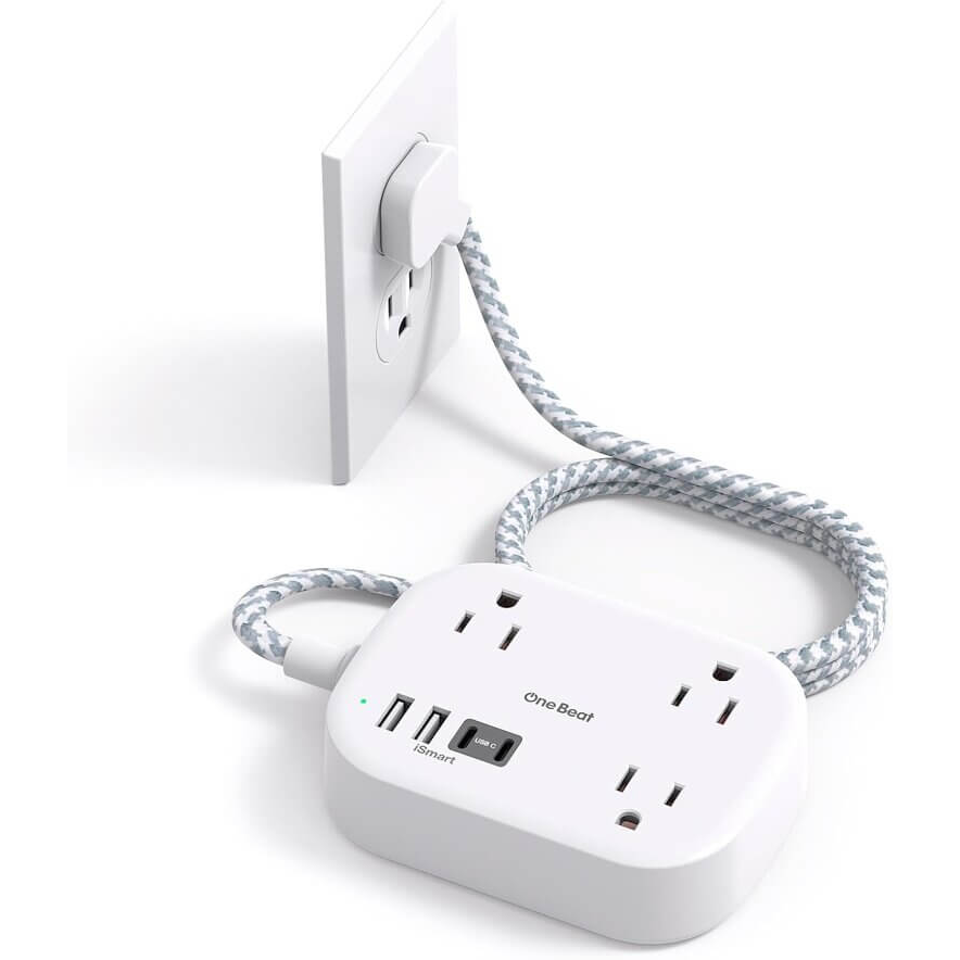 Travel Power Strip - Compact USB C Charger for Cruises and Dorms - Now 14% Off!