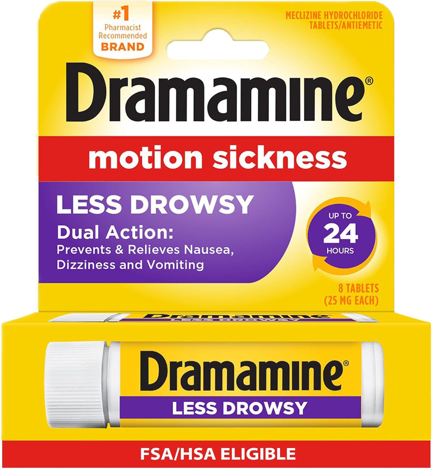 Dramamine Less Drowsy Tablets - Travel in Comfort! - Don’t Miss the 34% Discount!