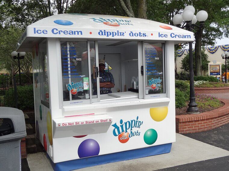 A microbiologist dropped a creamy ice cream base into a vat of liquid nitrogen, creating the incredibly unique beaded Dippin' Dots dessert