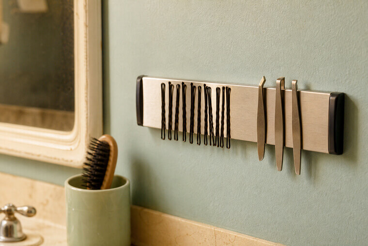 Mount a Magnetic Tool Strip for Metal Beauty Tools