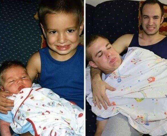 Big Bro Still Can't Believe He's Not an Only Child Anymore