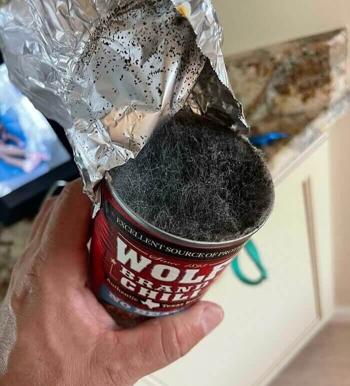 Wolf Brand Chili Grows Wolf Hair of Mold