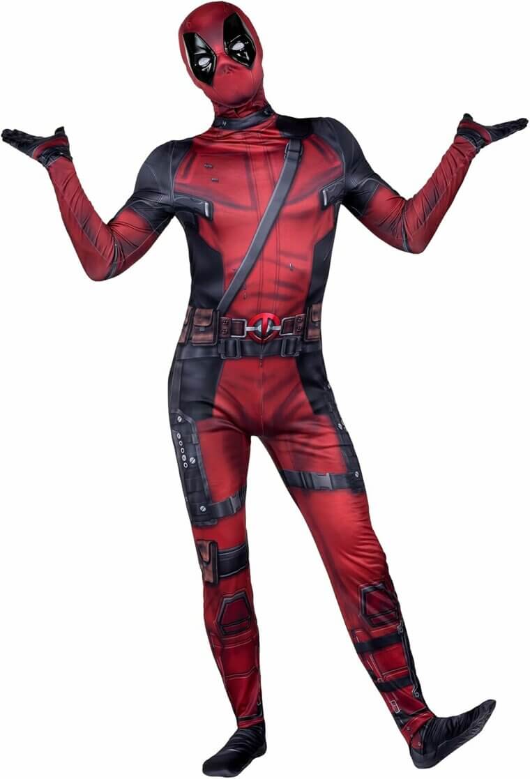 Transform Into Deadpool: Deluxe Spandex Design With Wrist Slits Don’t Miss the 15% Discount! 