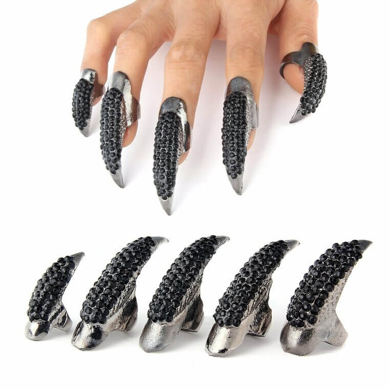 Unleash Your Inner Goth with Halloween Claw Rings - 