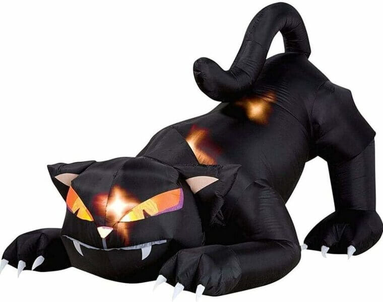 Spooky Animated Cat Inflatable for Halloween Fun 