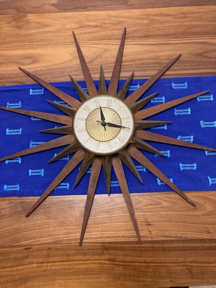 The Elgin "Sunburst" Wall Clock: $300 to $600