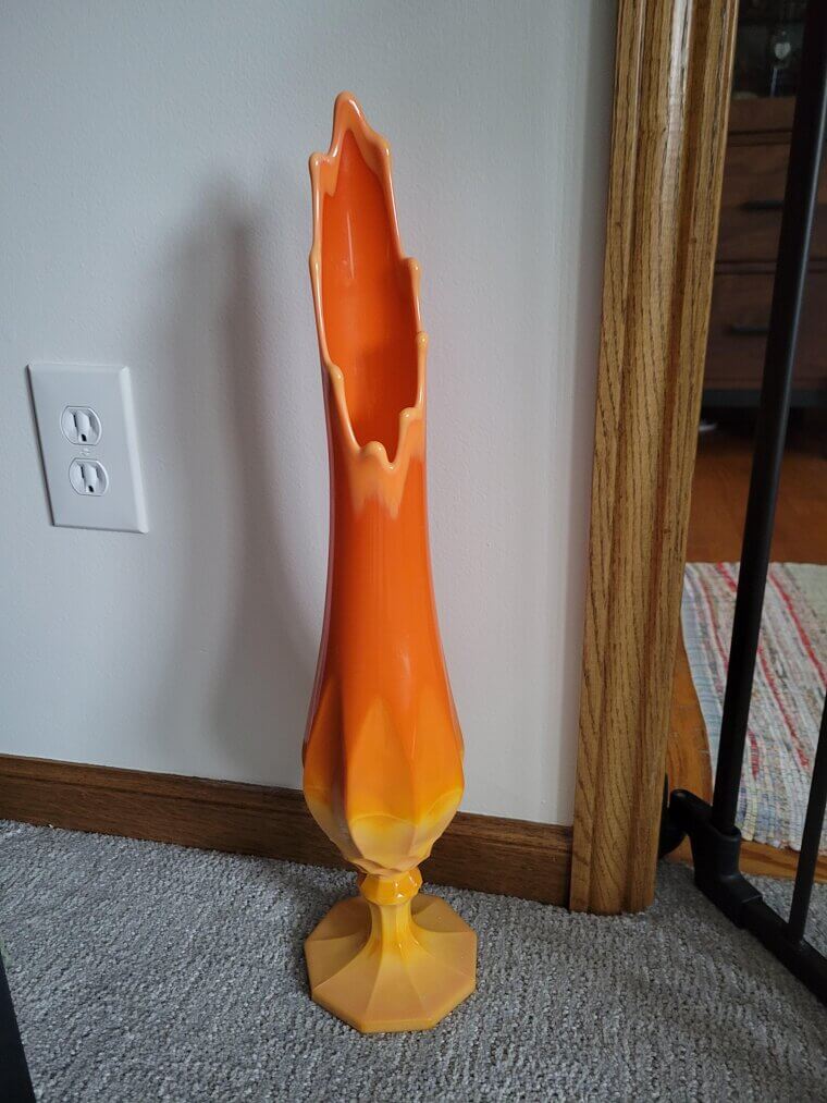 The "Bittersweet" Glass Vases by L. E. Smith: $300 to $600