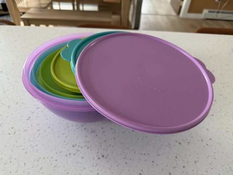 The Tupperware Wonderlier Nesting Bowl Set in Pastels: $100 to $250