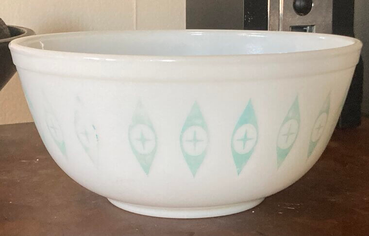 The Pyrex "Eyes" Mixing Bowl (Dots Pattern): $400 to $800