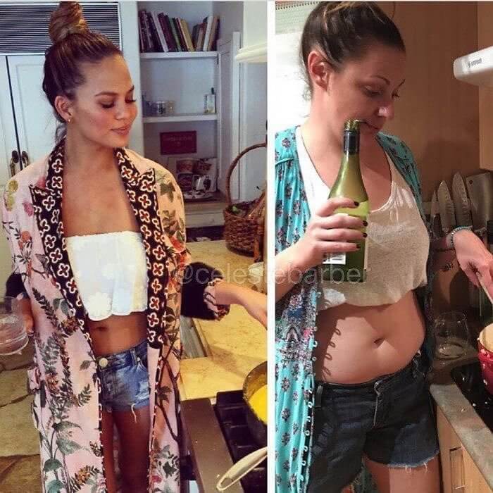 That's How We All Look Cooking Dinner, Right?