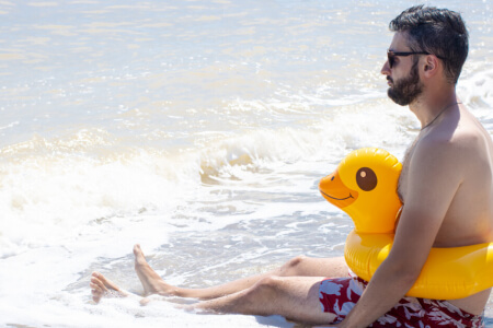 Momenten die strandgangers verrasten