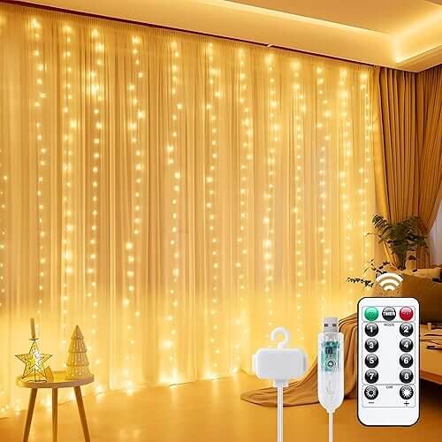 Enchanting Curtain Fairy Lights that Transform Any Space.