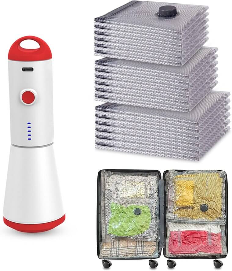 Travel Vacuum Bags - Ultimate Space Saver for Trips - Enjoy 37% Off!