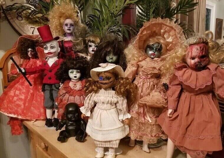 A Haunted Doll Display
