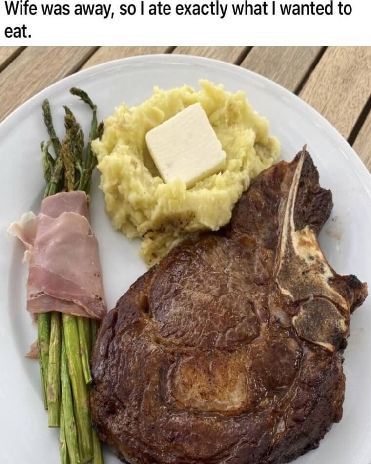 When You Find Out Your Husband Can, Indeed, Cook for Himself