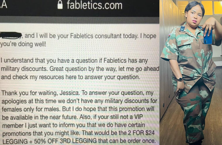 They Only Offer Military Discounts for Men