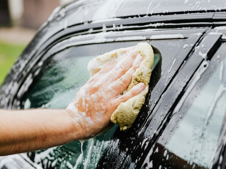 Scrubbing Your Car Before the Wash