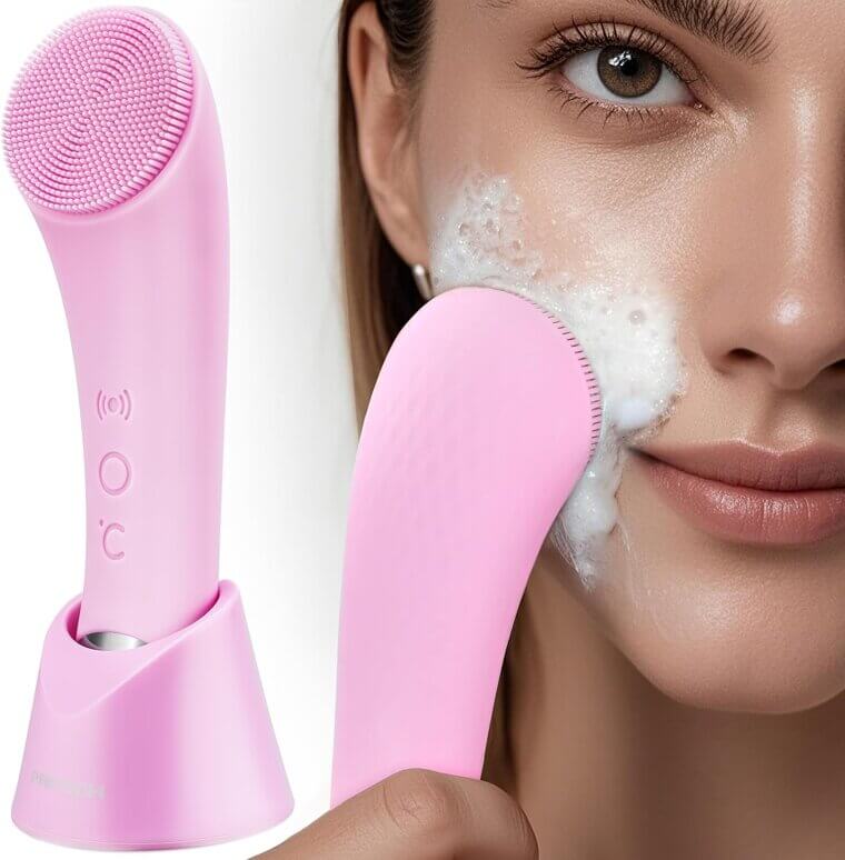 PRITECH Face Scrubber with Heat Massage - Deep Clean & Refresh - Now 33% Off!