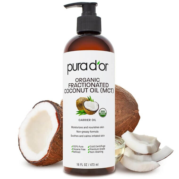 PURA D'OR Coconut Oil - Natural Moisturizer & Hair Tonic