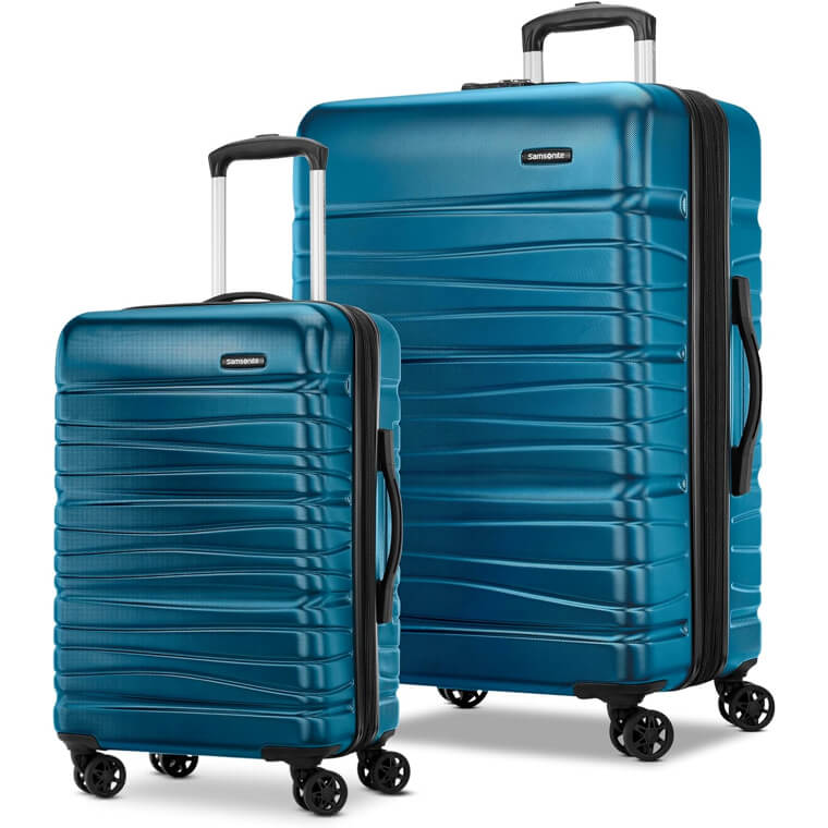 Travel in Style with Samsonite Evolve Luggage Set - Caribbean Blue Elegance! 