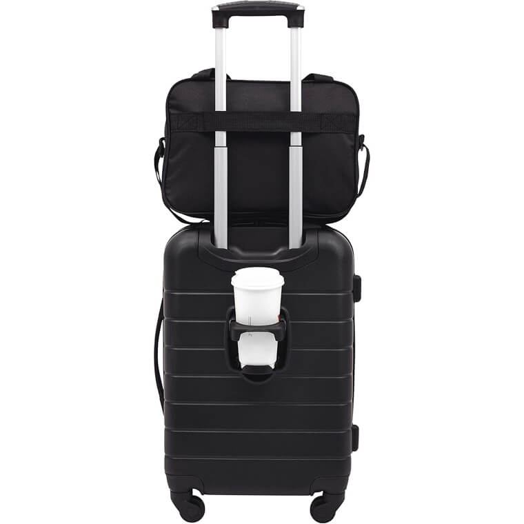Travel Smart with Wrangler Luggage Set – USB, Cup & Phone Holder! 