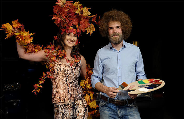 They Totally Pull off Bob Ross and Leaves