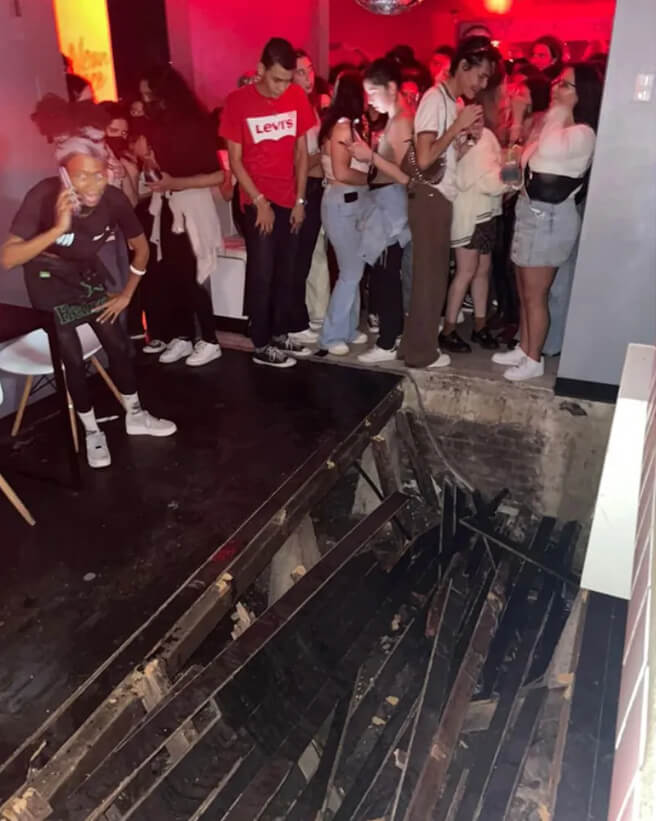 The Party Went Through the Floor