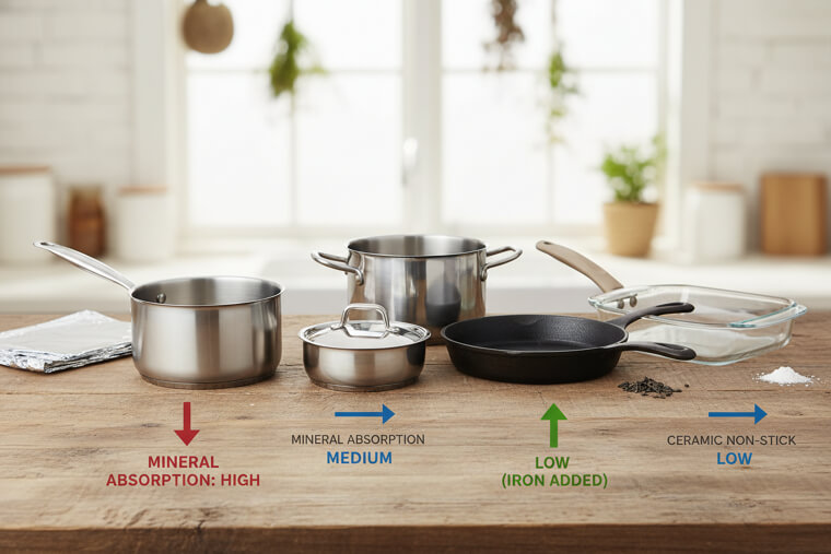How Aluminum Cookware Competes With Calcium
