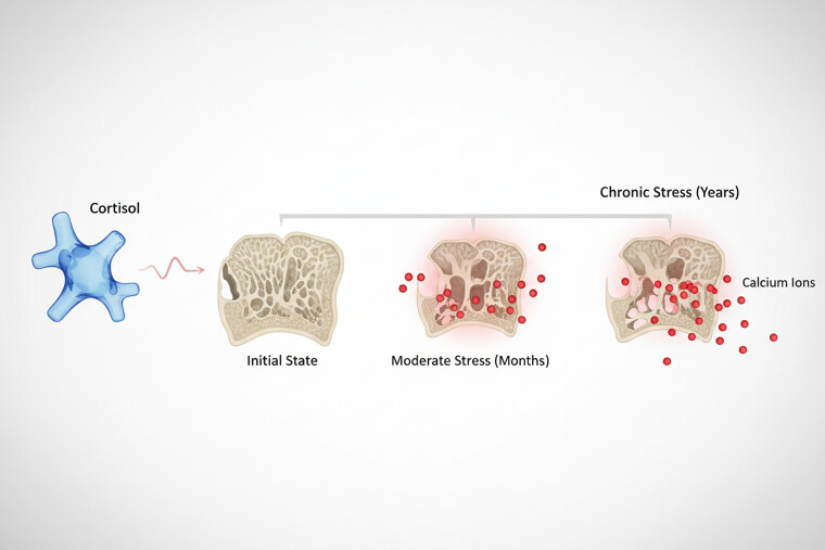 How Stress Hormones Steal Calcium From Your Bones