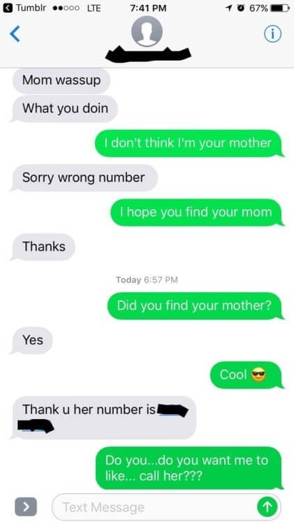 Why Is He Giving His Mother's Number Away To Strangers?
