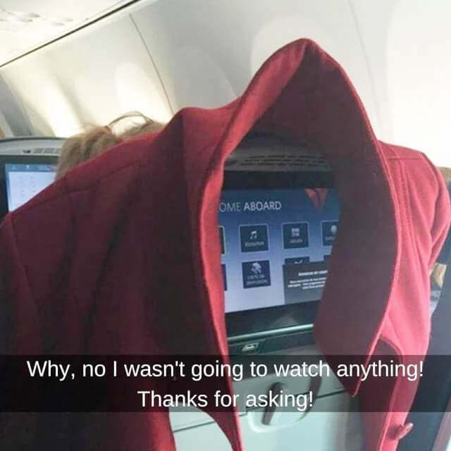 Enjoying The In-Flight Movie?