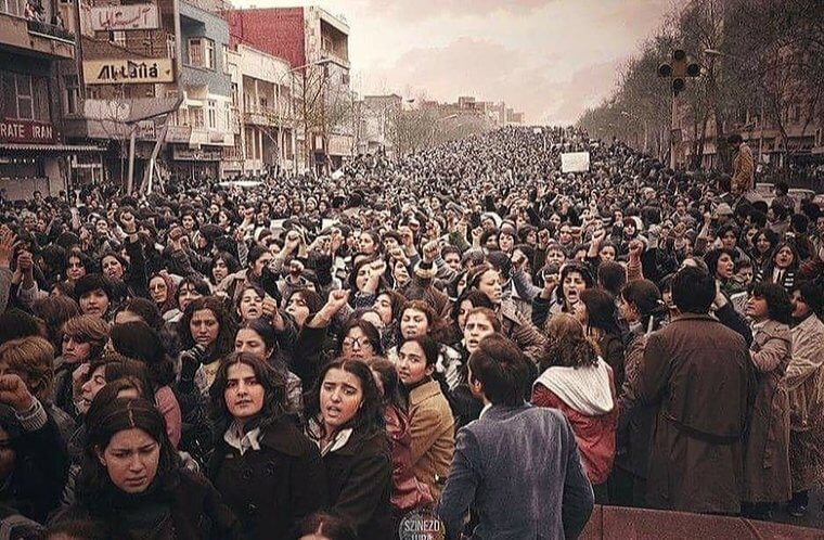 Iranian Women March Against The Hijab Law in 1979